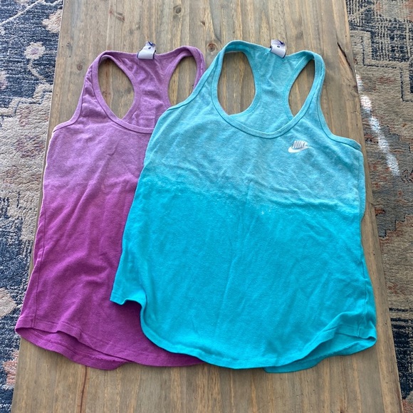 2 Nike racerback ombré tanks size small. T102 - Picture 1 of 9